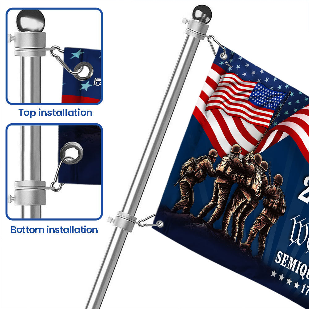 We The People Semiquincentennial Military 250 Years Grommet Flag