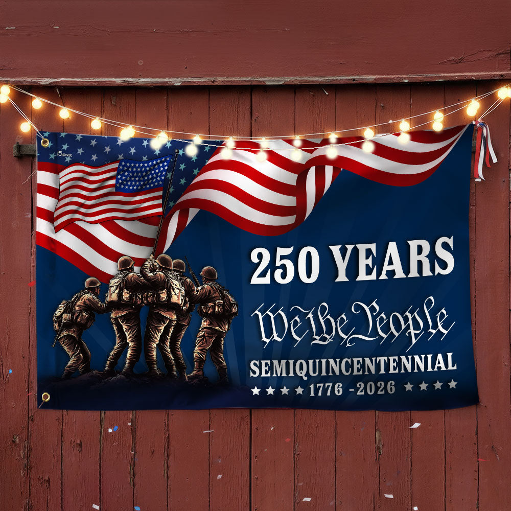 We The People Semiquincentennial Military 250 Years Grommet Flag