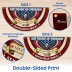 Personalized 250 Years of Freedom Fan Flag, Patriotic Eagle Custom Name Semiquicentennial Flag