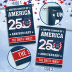 Personalized 250th Anniversary United States of America Decorative Flag