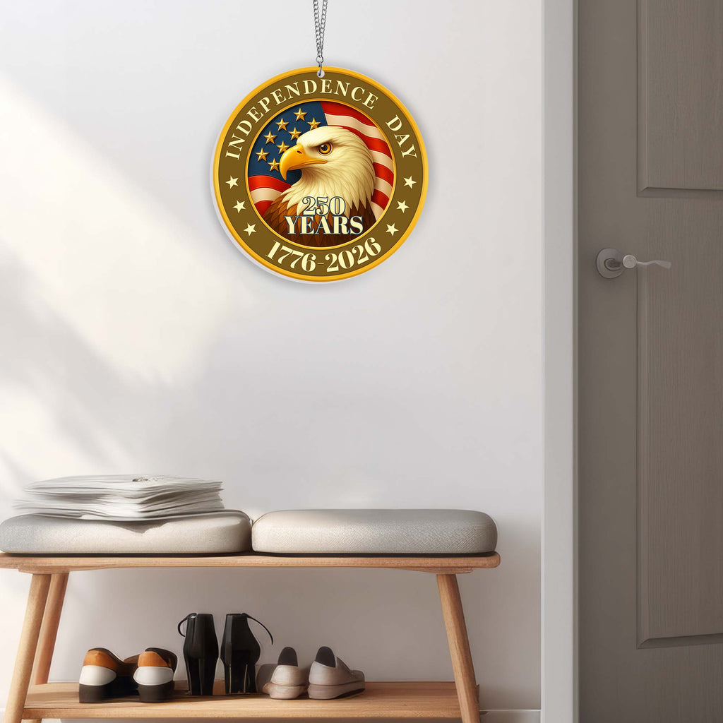 America 250th Independence Day Suncatcher Window Hanging