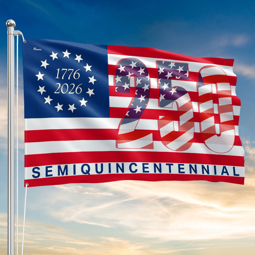 1776 2026 Patriotic Grommet Flag for 250th of America 3-Day Shipping