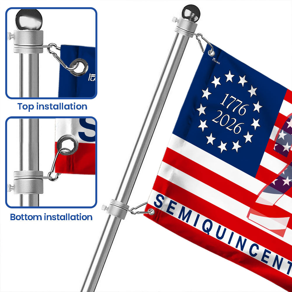 1776 2026 Patriotic Grommet Flag for 250th of America 3-Day Shipping