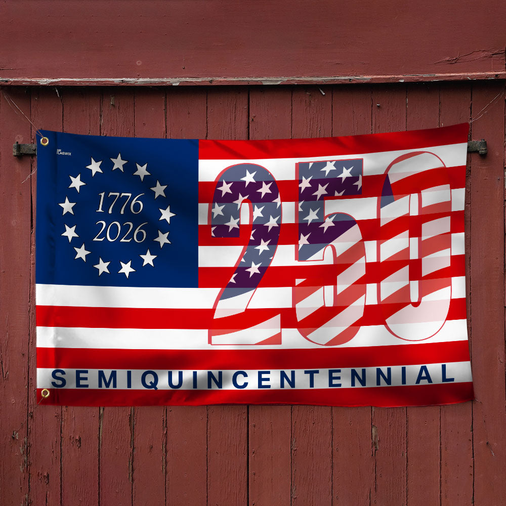 1776 2026 Patriotic Grommet Flag for 250th of America 3-Day Shipping