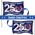 1776 2026 Flag for America 250th Anniversary Decoration 3-Day Shipping