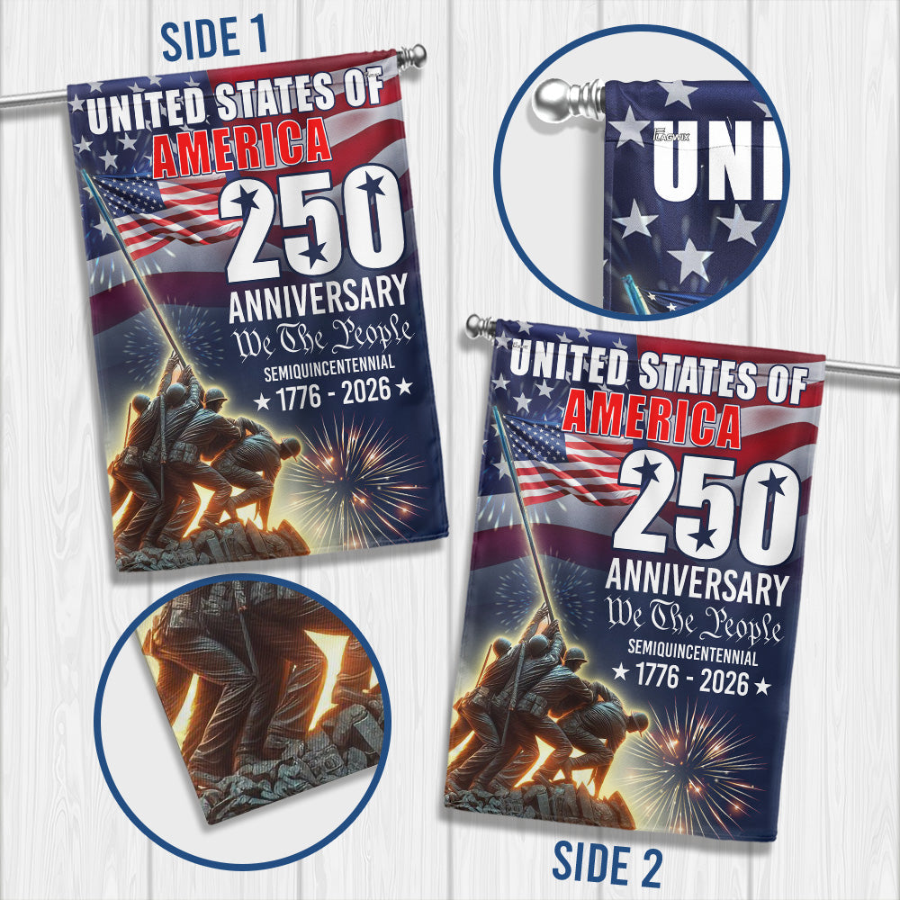 250 Years We The People Military 1776 2026 Patriotic Flag for Decor
