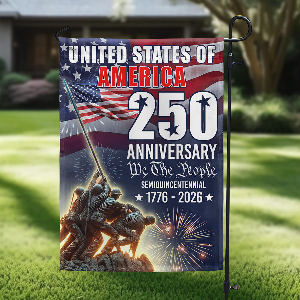 250 Years We The People Military 1776 2026 Patriotic Flag for Decor