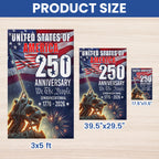 250 Years We The People Military 1776 2026 Patriotic Flag for Decor