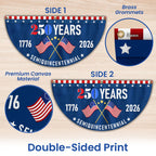 Flagwix American Flag - Flagwix America 250th Anniversary Non-Pleated Fan Flag