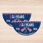 Flagwix American Flag - Flagwix America 250th Anniversary Non-Pleated Fan Flag