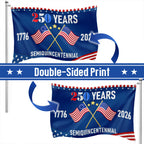 Flagwix American Flag - America 250th Anniversary Semiquincentennial Grommet Flag