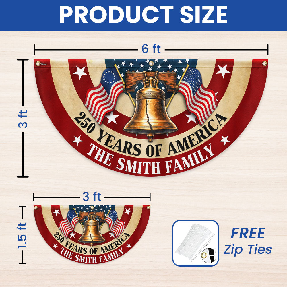 Personalized 250 Years of America Liberty Betsy Ross Vintage Fan Flag