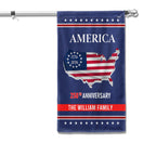 Personalized 250th Anniversary America Flag, 1776 2026 America Map Decor