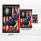 Personalized 250 Years of Blessing Flag, 1776 2026 Christian Home Decor