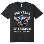 250 Years of Freedom Eagle T-Shirt | 1776-2026 Patriotic Tee for Men