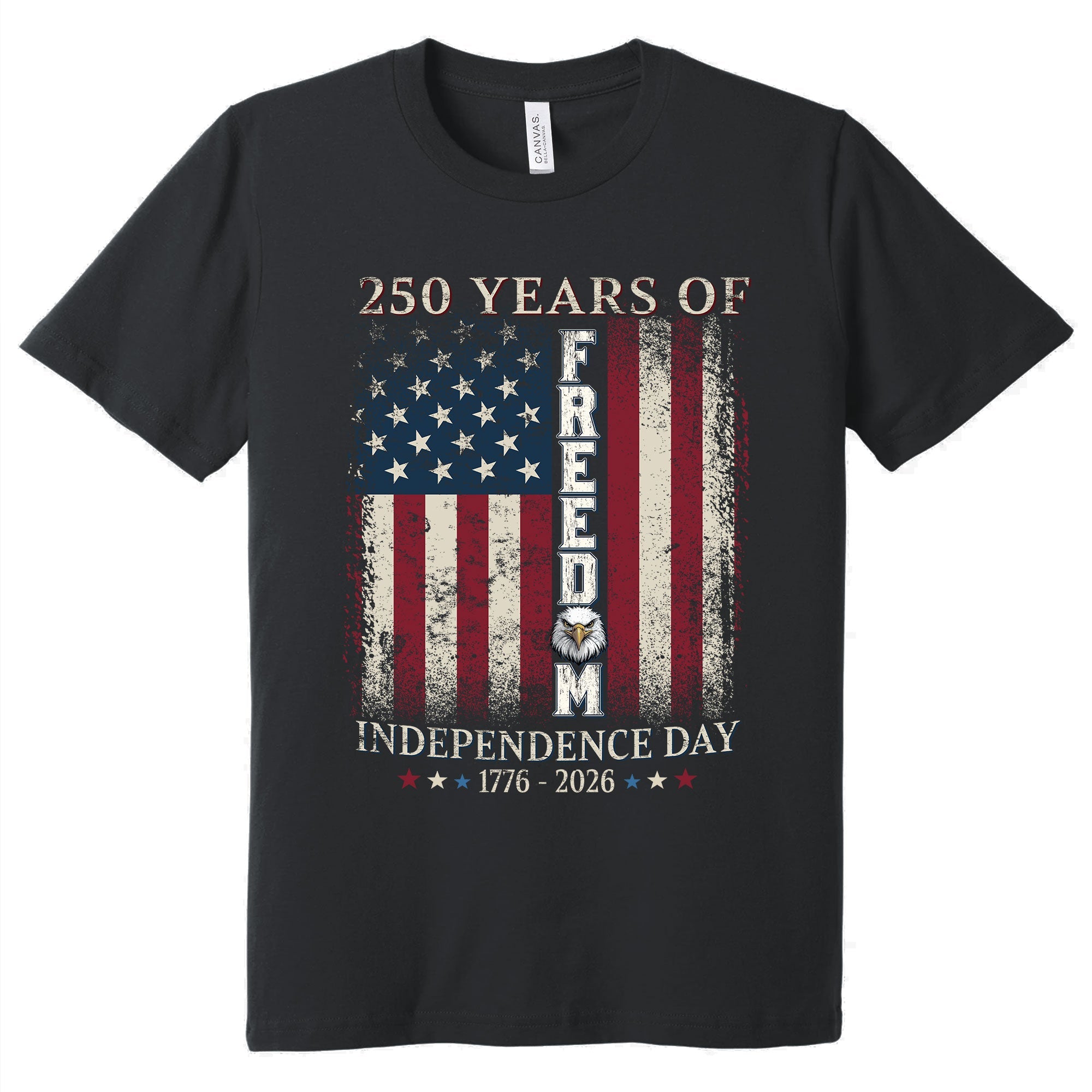250 Years of Freedom 1776-2026 Independence Day Patriotic T-Shirt