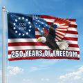 250 Years of Freedom Betsy Ross 1776–2026 Eagle Grommet Flag for Decor