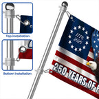 250 Years of Freedom Betsy Ross 1776–2026 Eagle Grommet Flag for Decor