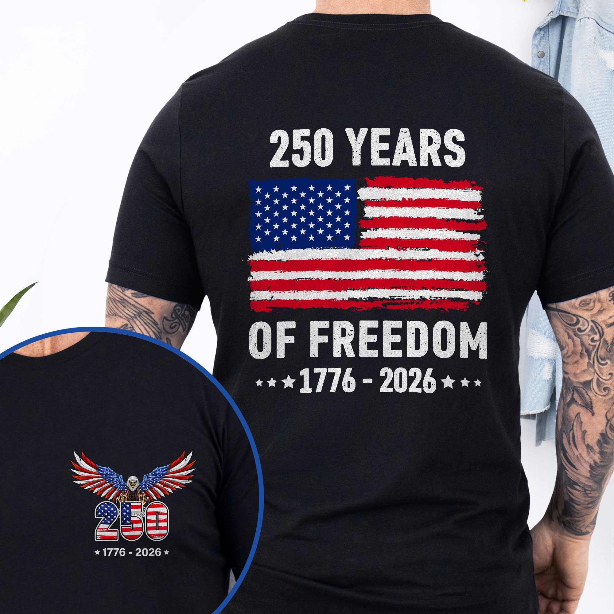 250 Years of Freedom T-Shirt | 1776–2026 American Flag Patriotic Tee