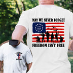 Freedom Isn’t Free 250th T-Shirt | May We Never Forget Veteran Tee