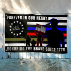 Forever in Our Heart 250 Years Flag | Military Grommet Flag for Veterans Day