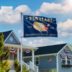 250 Years Grommet Flag - Independence Day of America Map Flag