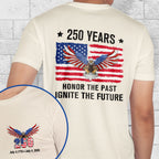 America 250th Anniversary T-Shirt | Bald Eagle Flag Tee for July 4th