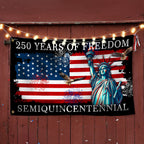 250 Years of Freedom Grommet Flag - Patriotic Semiquincentennial American Flag