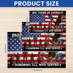 250 Years of Freedom Veterans Eagle American Grommet Flag