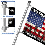 250 Years of Freedom Veterans Eagle American Grommet Flag