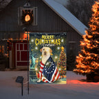 Labrador Retriever Flag | 250th Merry Christmas America Solar Led Flag