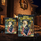 Labrador Retriever Flag | 250th Merry Christmas America Solar Led Flag