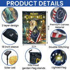 Labrador Retriever Flag | 250th Merry Christmas America Solar Led Flag