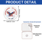 250 years of America Ceramic Ornament | Patriotic 4th of July Ornament