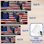 250 Years of Freedom Banner | Bald Eagle Independence Day Fence Banner
