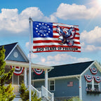 250 Years of Freedom Grommet Flag Bald Eagle Patriotic 1776–2026 Decor