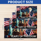 250 Years of Freedom Flag | Patriot Dog Wrapped in Glory Grommet Flag