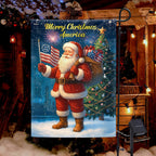 Christmas Santa Flag | 1776-2026 Merry Christmas America Solar Led Flag