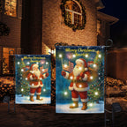 Christmas Santa Flag | 1776-2026 Merry Christmas America Solar Led Flag