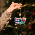 250th Anniversary Ornament | USA Map Liberty Patriotic Acrylic Ornament