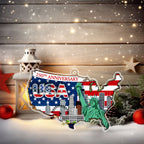 250th Anniversary Ornament | USA Map Liberty Patriotic Acrylic Ornament