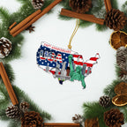 250th Anniversary Ornament | USA Map Liberty Patriotic Acrylic Ornament