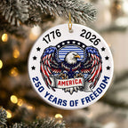 250 Years of Freedom Eagle Ornament | America Christmas Patriotic Decor