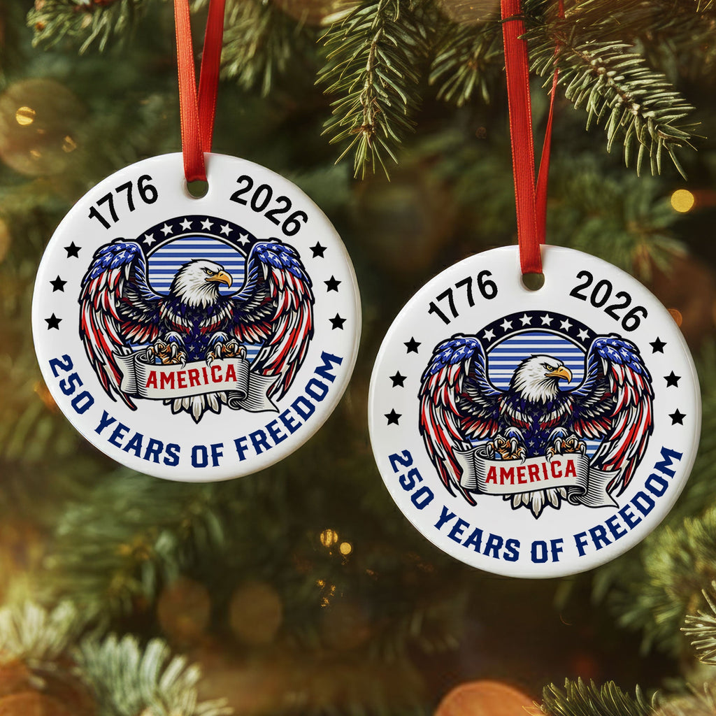 250 Years of Freedom Eagle Ornament | America Christmas Patriotic Decor