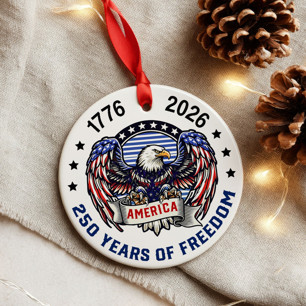 250 Years of Freedom Eagle Ornament | America Christmas Patriotic Decor