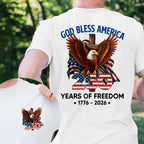 250 Years of Freedom T-shirt | Patriotic God Bless America Eagle Shirt