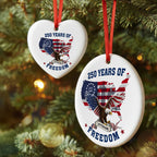 250 Years of Freedom Ornament | Patriotic Veterans Ceramic Ornament