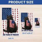250 Years of Freedom Bombay Flag | Patriotic Bombay Cat Holding US Flag