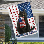 250 Years of Freedom Bombay Flag | Patriotic Bombay Cat Holding US Flag