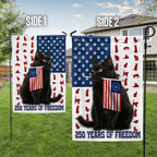 250 Years of Freedom Bombay Flag | Patriotic Bombay Cat Holding US Flag